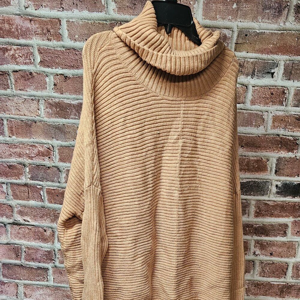 Women's DRRITA‎ Oversized Ribbed Turtleneck Sweater Medium